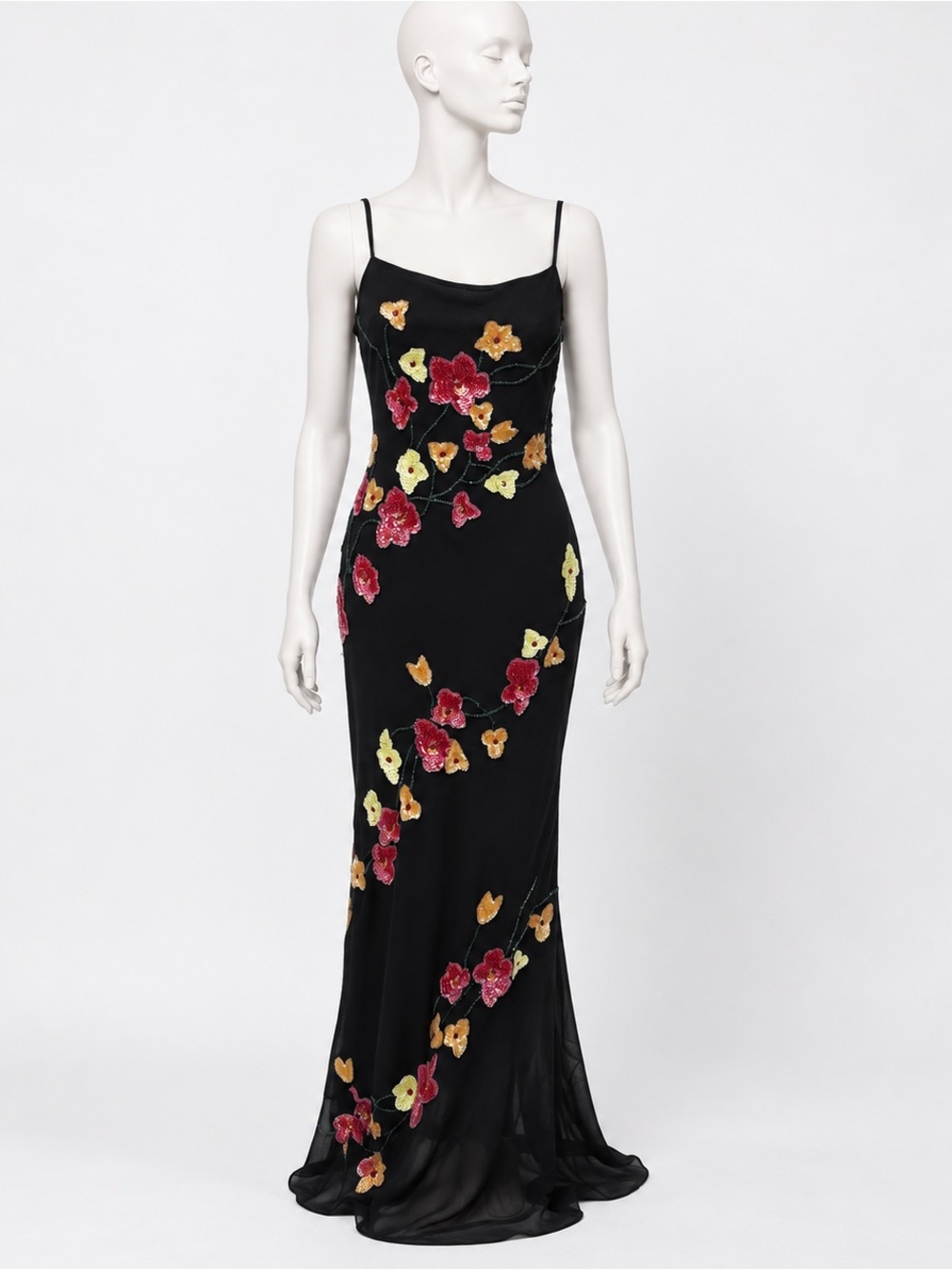 Vintage beaded maxi dress
